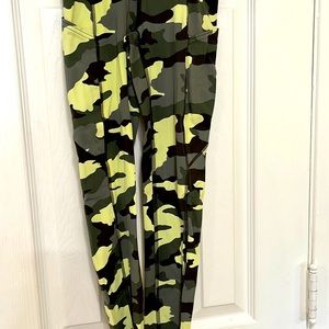 Lululemon leggings. Bright camo. Store altered to fit 4’8”